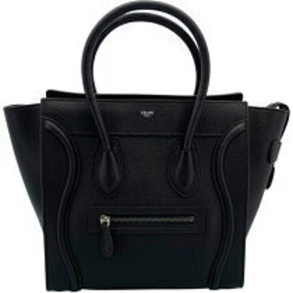 Celine Handbags - Celine Luggage Shopper black drummed calfskin